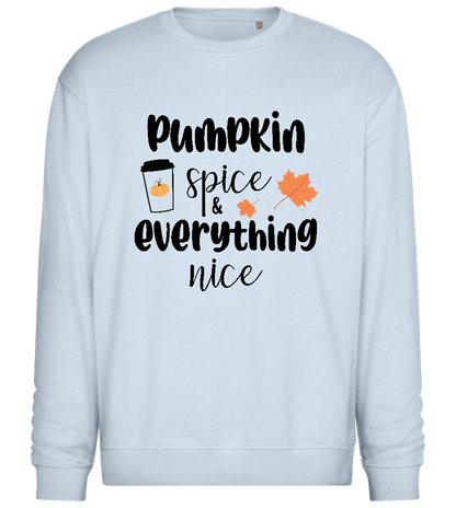 Pumpkin Spice Everything Nice Design - Comfort Essential Unisex Sweater_CREAMY BLUE_front