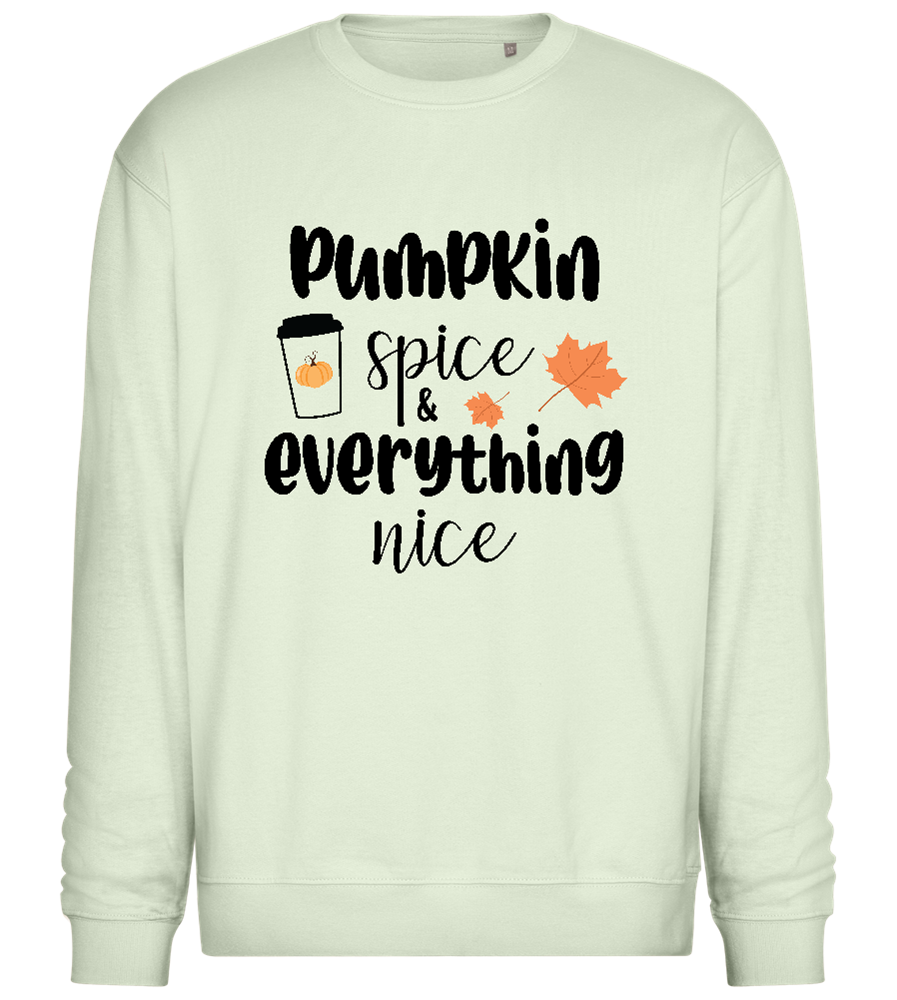 Pumpkin Spice Everything Nice Design - Comfort Essential Unisex Sweater_CREAMY GREEN_front