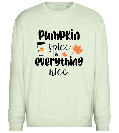 Pumpkin Spice Everything Nice Design - Comfort Essential Unisex Sweater_CREAMY GREEN_front