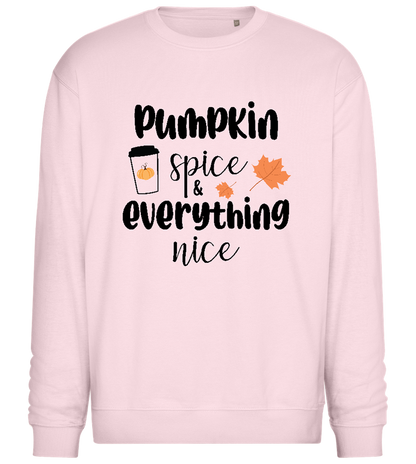 Pumpkin Spice Everything Nice Design - Comfort Essential Unisex Sweater_LIGHT PEACH ROSE_front