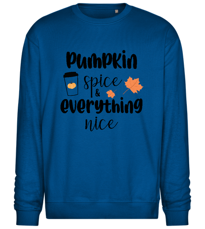 Pumpkin Spice Everything Nice Design - Comfort Essential Unisex Sweater_ROYAL_front