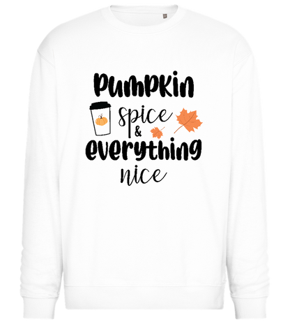 Pumpkin Spice Everything Nice Design - Comfort Essential Unisex Sweater_WHITE_front