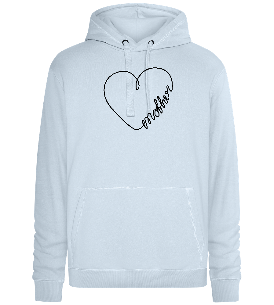 Heart Mother Design - Premium unisex hoodie_CREAMY BLUE_front