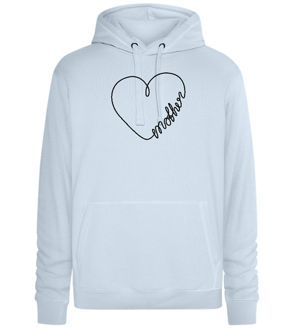 Heart Mother Design - Premium unisex hoodie_CREAMY BLUE_front