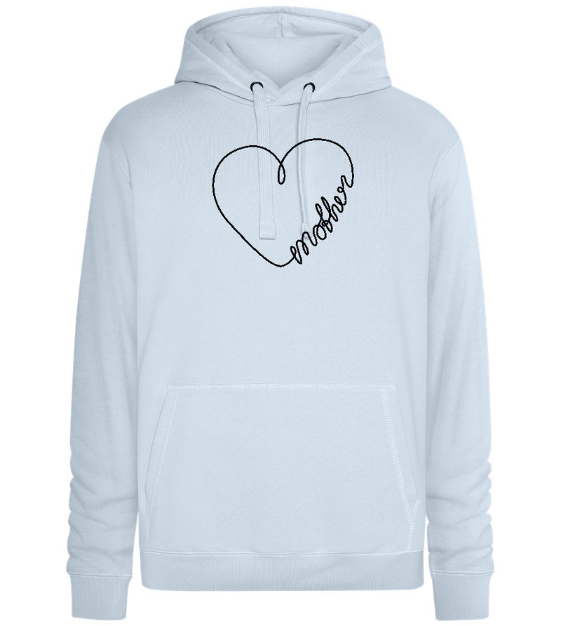 Heart Mother Design - Premium unisex hoodie_CREAMY BLUE_front