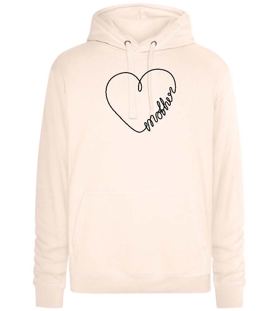 Heart Mother Design - Premium unisex hoodie_LIGHT PEACH ROSE_front