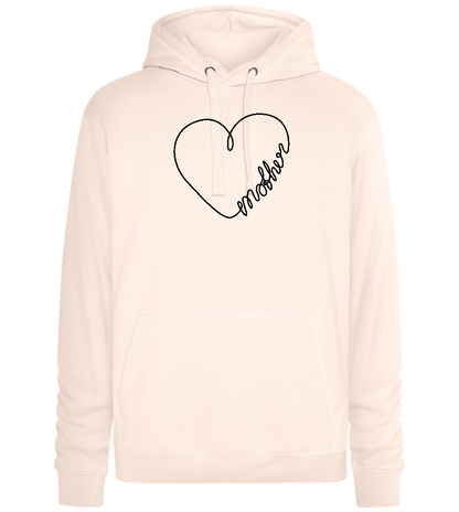 Heart Mother Design - Premium unisex hoodie_LIGHT PEACH ROSE_front