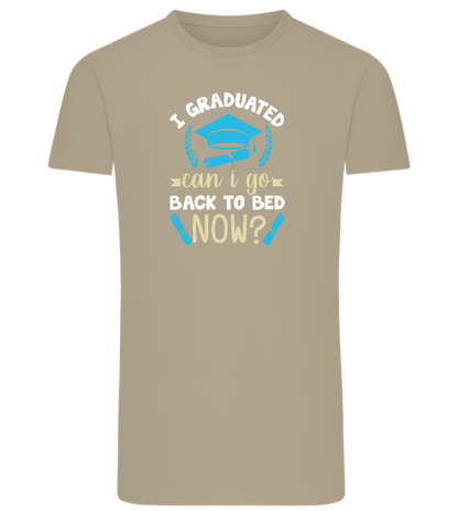 Can i Go Back to Bed Now Design - Comfort men's fitted t-shirt_KHAKI_front