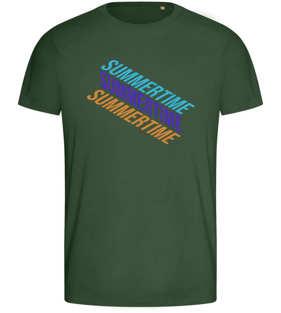 Summertime Design - Basic men's fitted t-shirt_GREEN BOTTLE_front