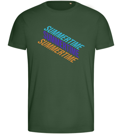 Summertime Design - Basic men's fitted t-shirt_GREEN BOTTLE_front