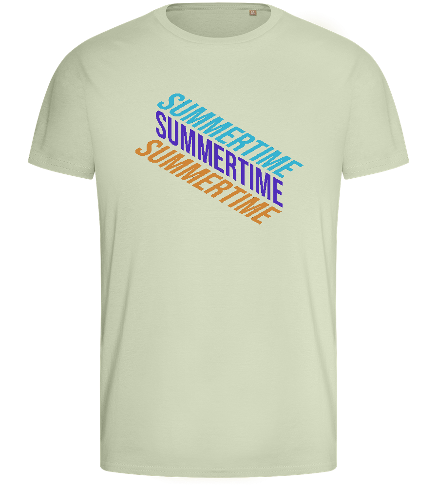 Summertime Design - Basic men's fitted t-shirt_SILESTONE_front