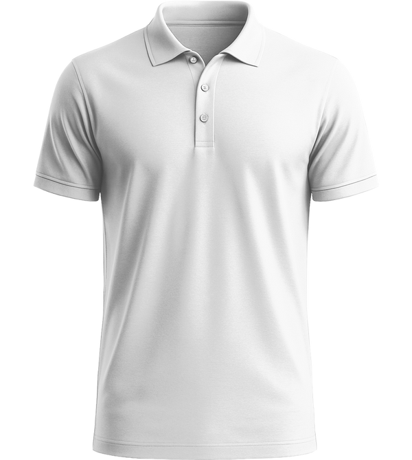 Premium essential men's polo shirt_WHITE_front
