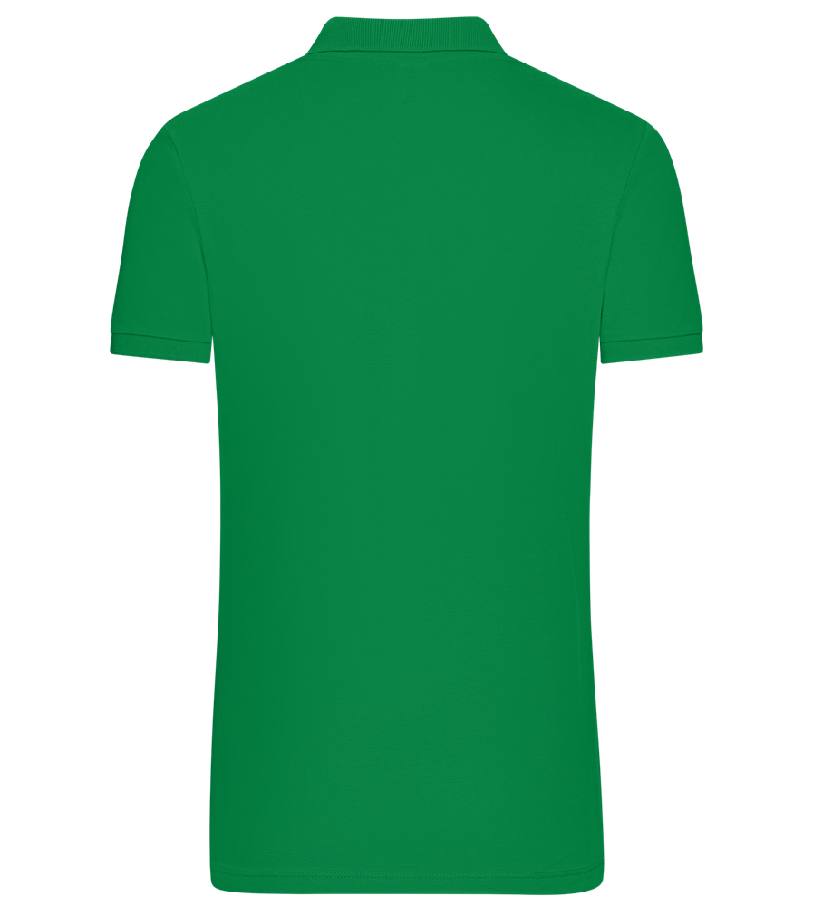 Premium essential men´s polo shirt_MEADOW GREEN_back