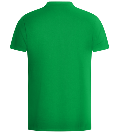 Premium essential men's polo shirt_MEADOW GREEN_back