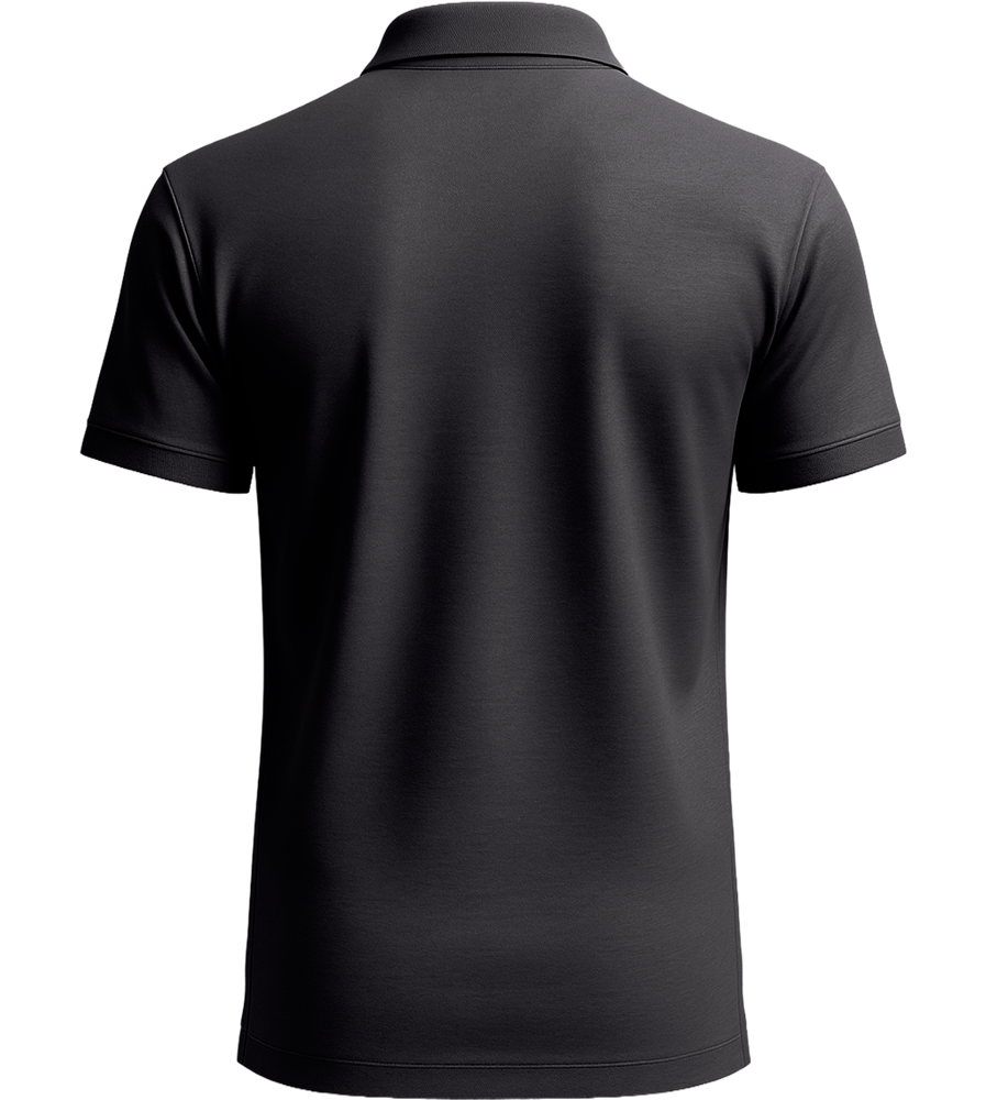 Premium essential men's polo shirt_MOUSE GREY_back