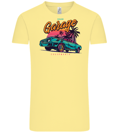 Car Garage Design - Comfort Unisex T-Shirt_AMARELO CLARO_front