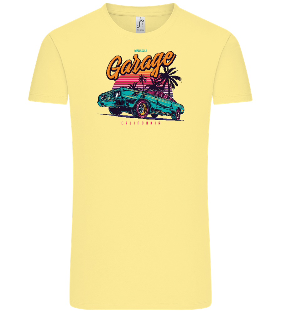 Car Garage Design - Comfort Unisex T-Shirt_AMARELO CLARO_front