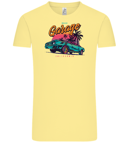 Car Garage Design - Comfort Unisex T-Shirt_AMARELO CLARO_front