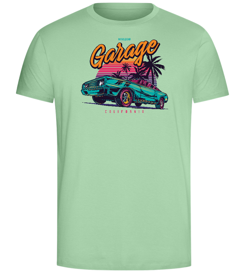 Car Garage Design - Comfort Unisex T-Shirt_ICE GREEN_front