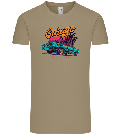 Car Garage Design - Comfort Unisex T-Shirt_KHAKI_front