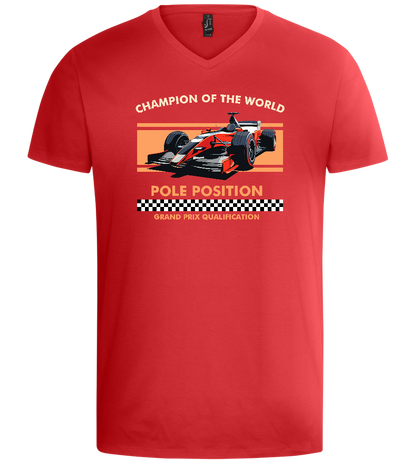 Champion of the World Design - Basic men's v-neck t-shirt_RED_front