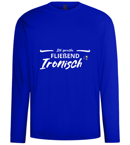 Fluently Ironic Design - Comfort men's long sleeve t-shirt_OVERSEAS_front