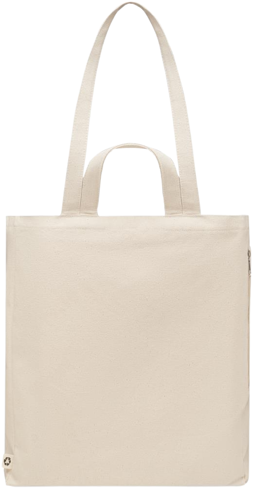 Comfort recycled polycotton beach bag_BEIGE_front
