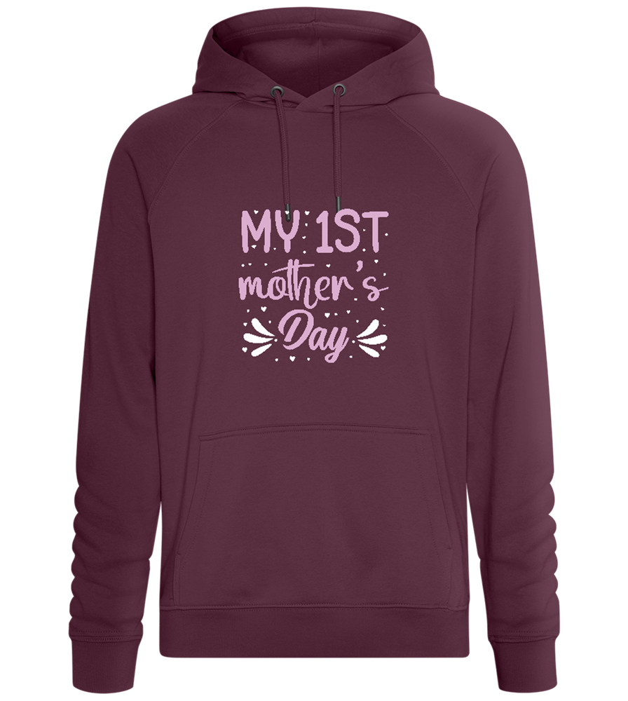 My First Mother's Day Design - Comfort unisex hoodie_BORDEAUX_front