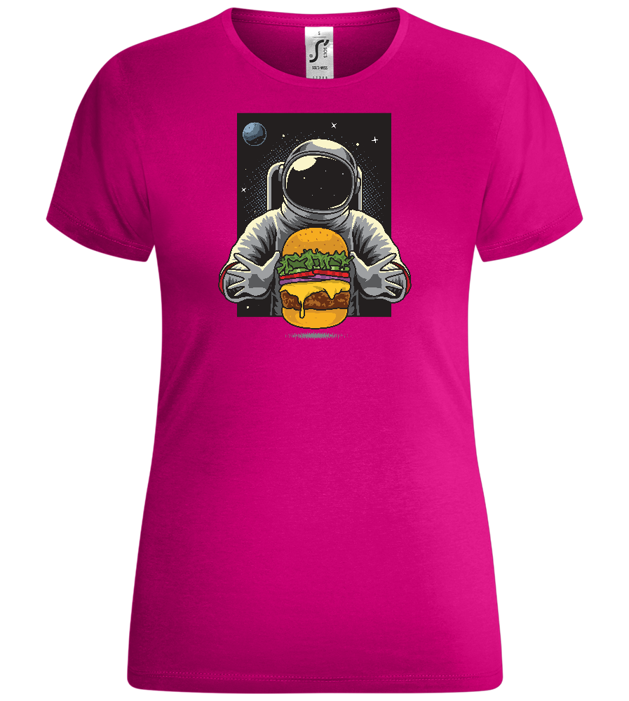 Spaceman Burger Design - Comfort women's t-shirt_FUCHSIA_front