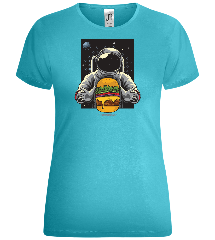 Spaceman Burger Design - Comfort women's t-shirt_HAWAIIAN OCEAN_front