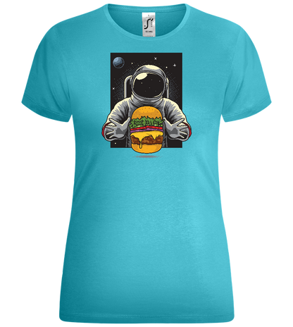 Spaceman Burger Design - Comfort women's t-shirt_HAWAIIAN OCEAN_front