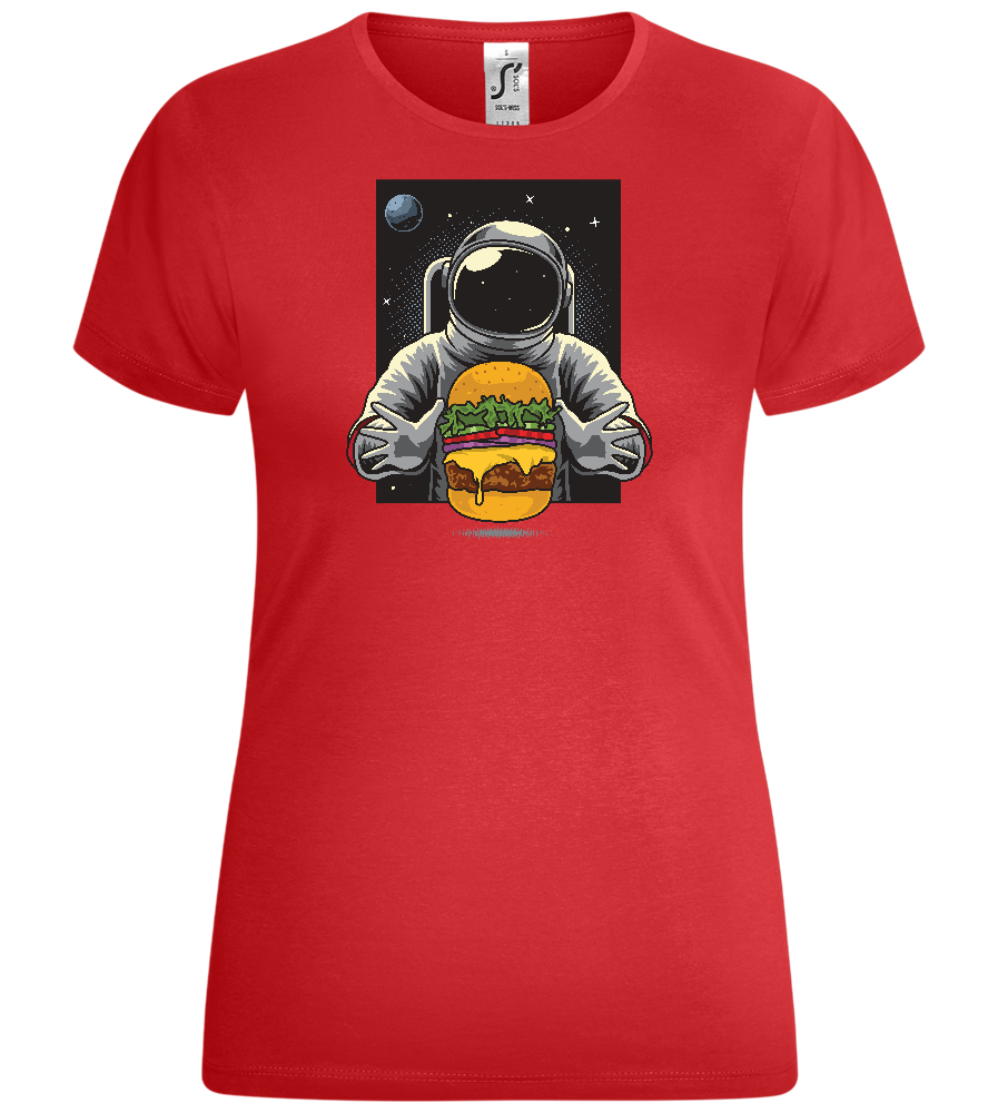 Spaceman Burger Design - Comfort women's t-shirt_RED_front