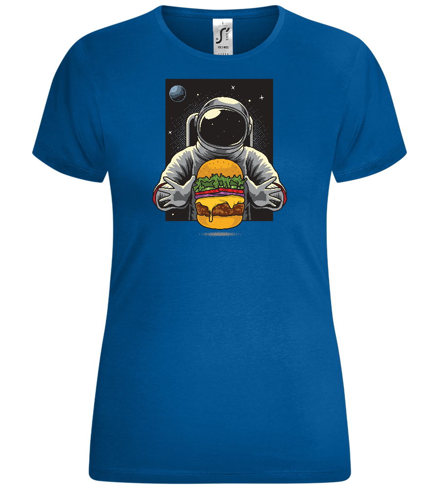 Spaceman Burger Design - Comfort women's t-shirt_ROYAL_front