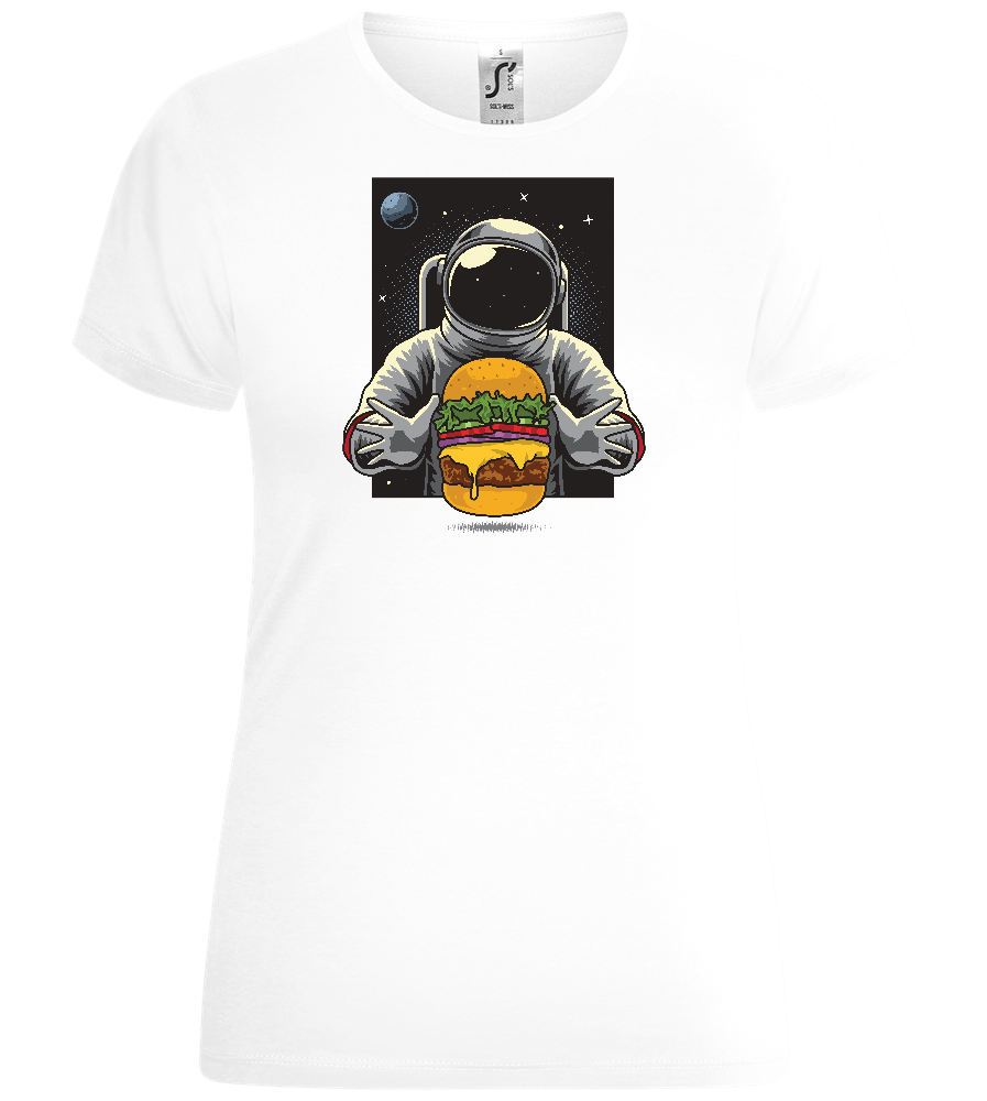 Spaceman Burger Design - Comfort women's t-shirt_WHITE_front