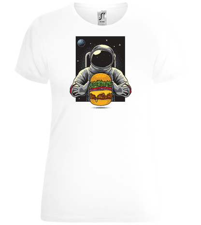 Spaceman Burger Design - Comfort women's t-shirt_WHITE_front