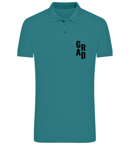 Grad Design - Comfort men´s summer polo shirt_BLUE DUCK_front