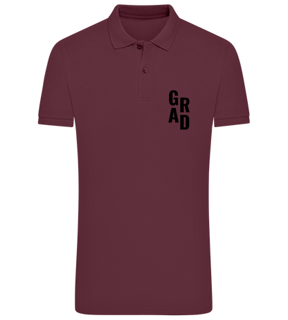 Grad Design - Comfort men´s summer polo shirt_BORDEAUX_front