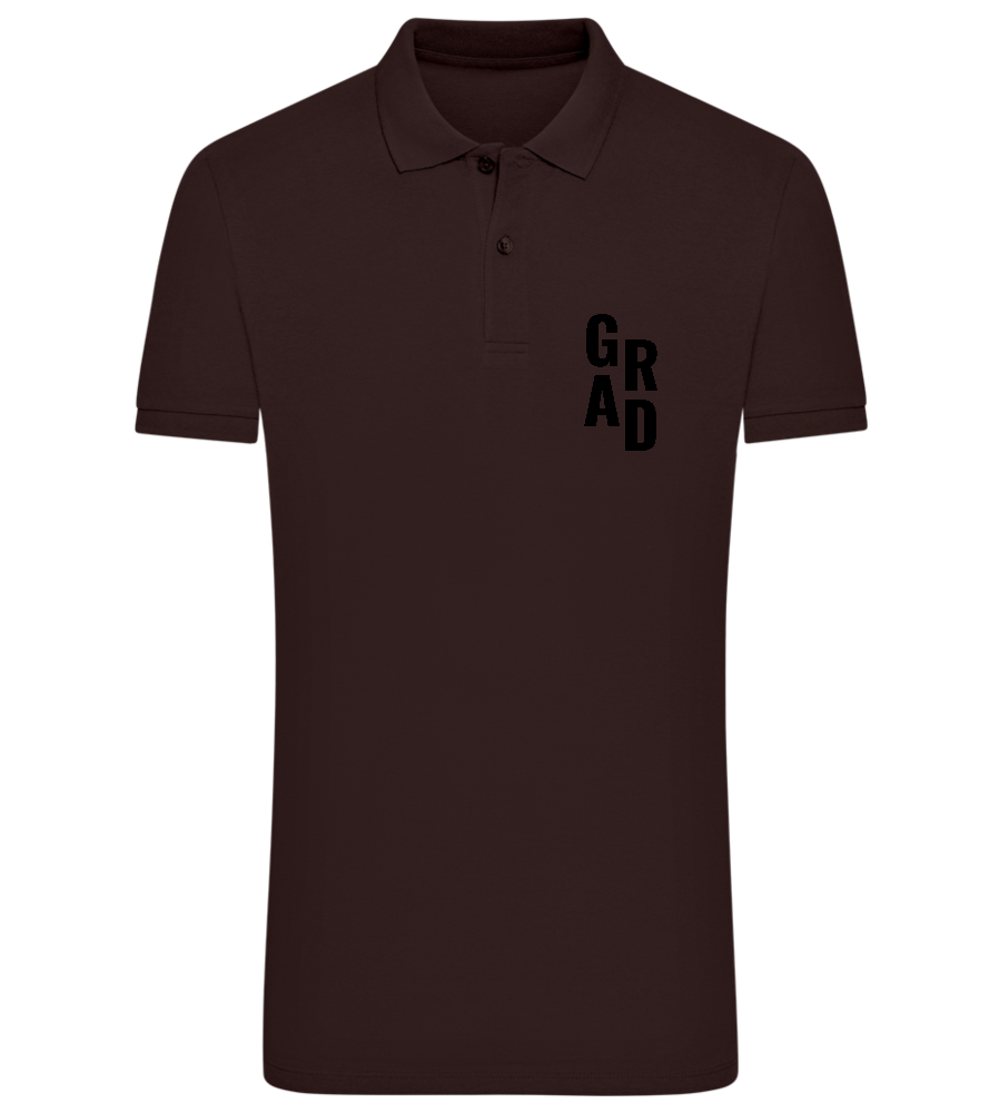 Grad Design - Comfort men´s summer polo shirt_CHOCOLATE_front