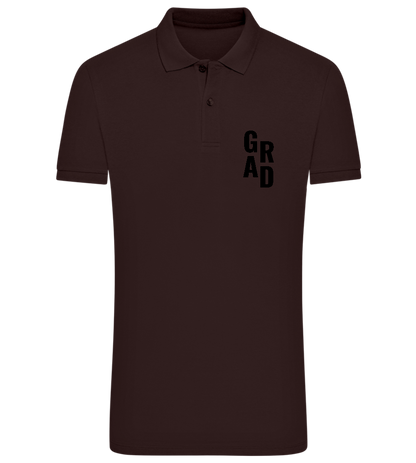 Grad Design - Comfort men´s summer polo shirt_CHOCOLATE_front