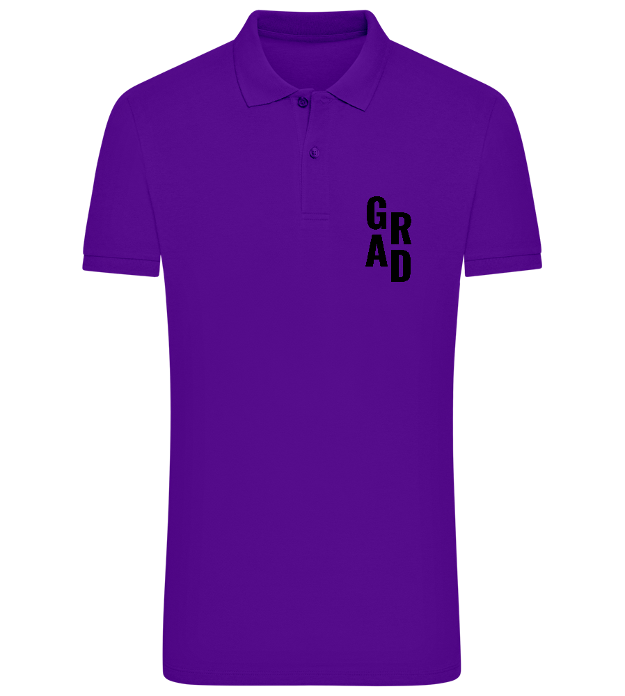 Grad Design - Comfort men´s summer polo shirt_DARK PURPLE_front