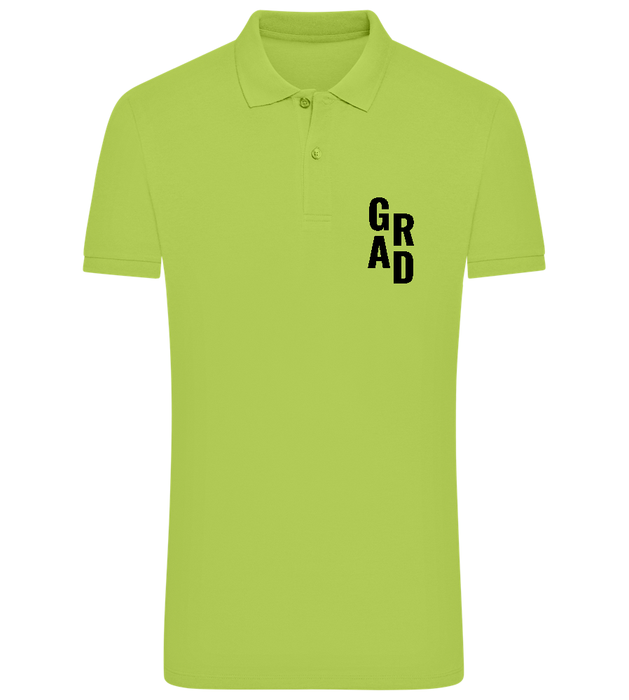 Grad Design - Comfort men´s summer polo shirt_GREEN APPLE_front