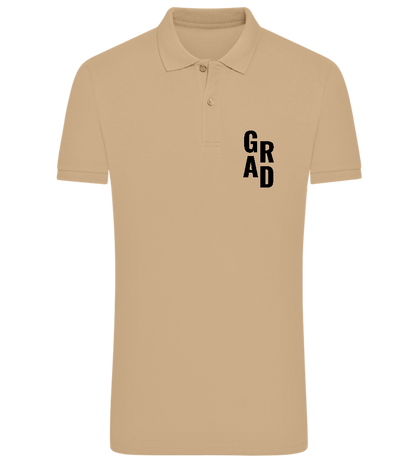Grad Design - Comfort men´s summer polo shirt_SAND_front