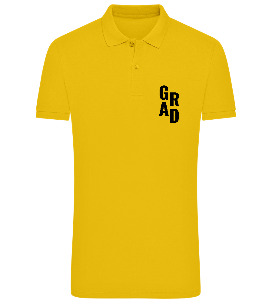Grad Design - Comfort men´s summer polo shirt_YELLOW_front