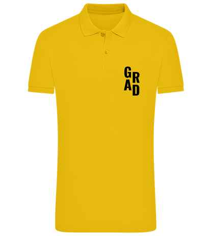 Grad Design - Comfort men´s summer polo shirt_YELLOW_front