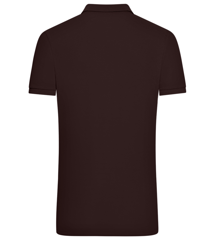 Grad Design - Comfort men´s summer polo shirt_CHOCOLATE_back