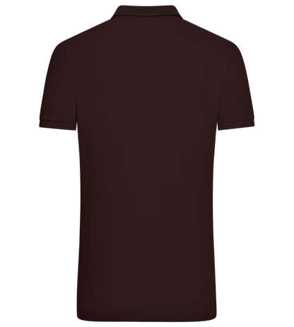 Grad Design - Comfort men´s summer polo shirt_CHOCOLATE_back