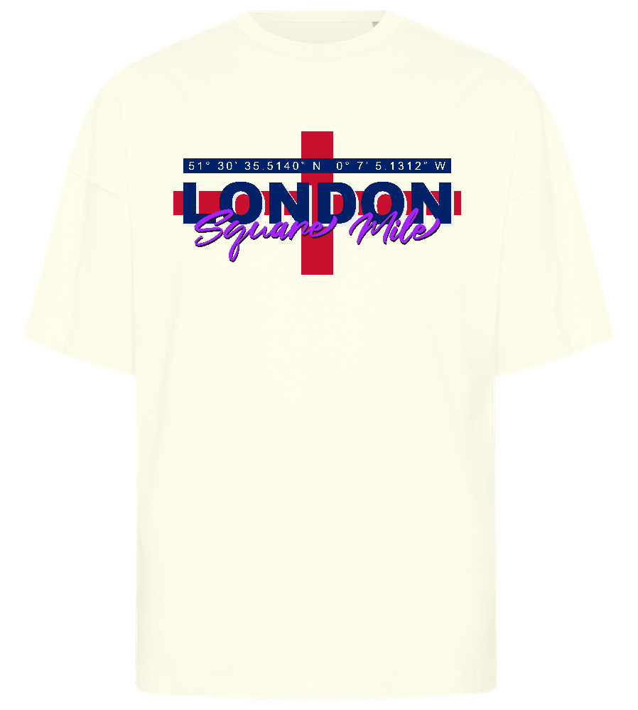 London Coordinates Design - Premium men's oversized t-shirt_OFF-WHITE_front