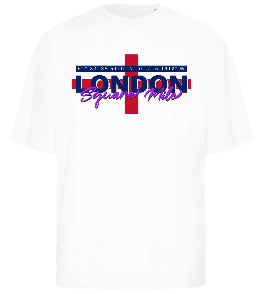 London Coordinates Design - Premium men's oversized t-shirt_WHITE_front