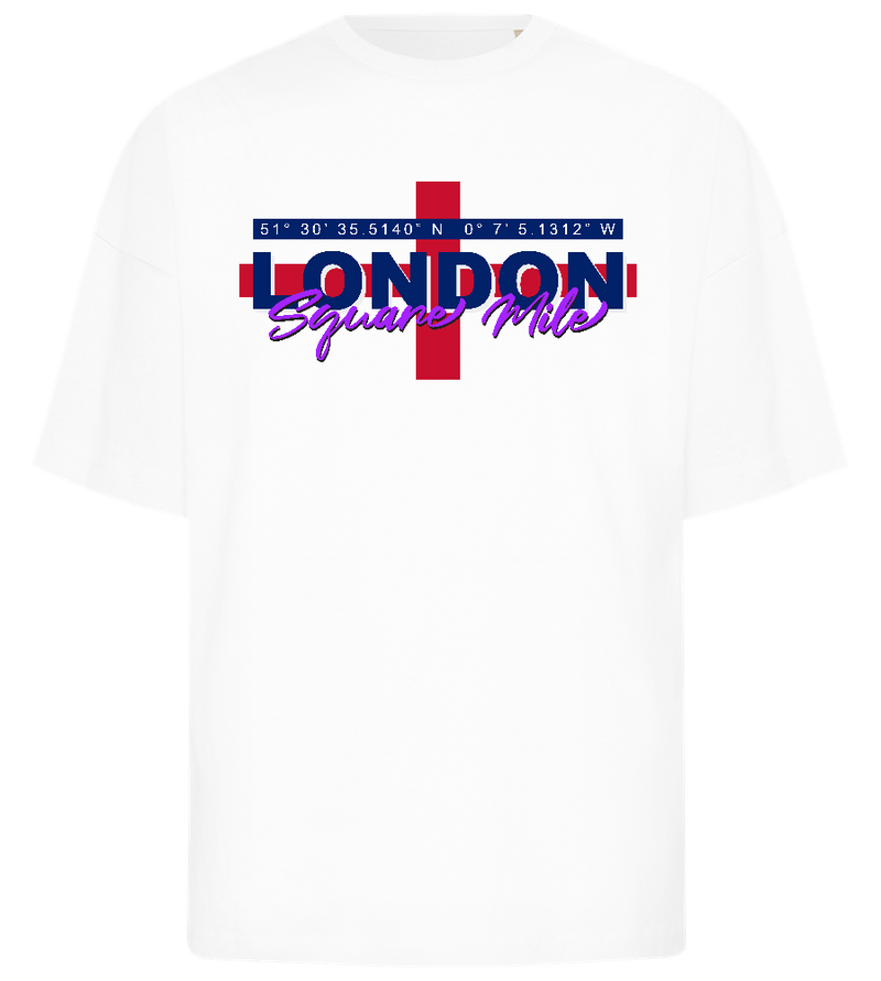 London Coordinates Design - Premium men's oversized t-shirt_WHITE_front