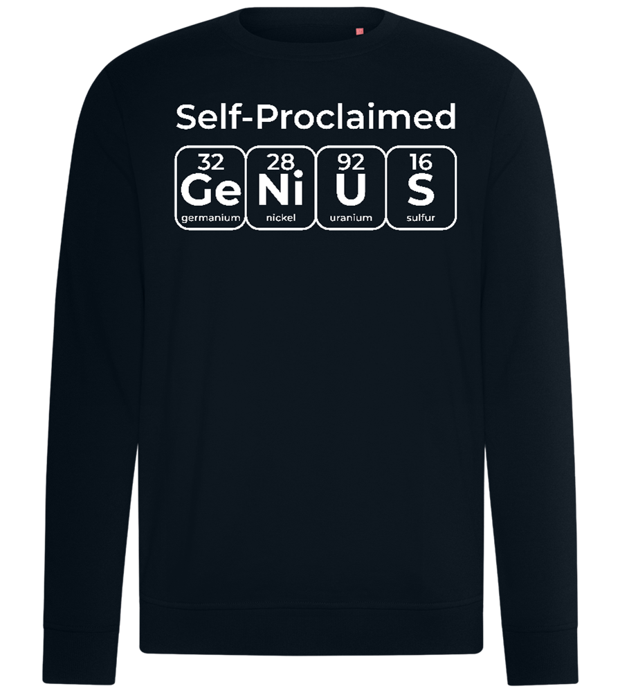 Periodic Table Genius Design - Comfort unisex sweater_BLACK_front